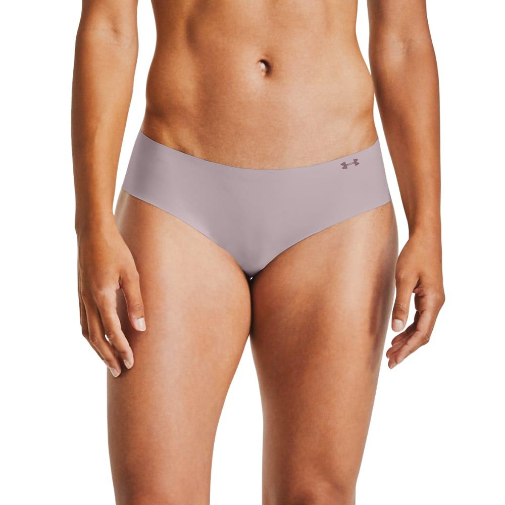 Black-Sand-Purple - Side - Under Armour Womens-Ladies UA Pure Stretch Briefs (Pack of 3)