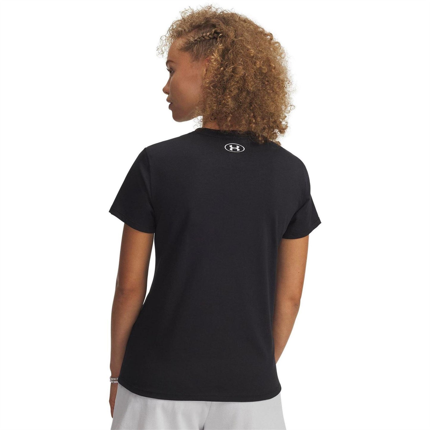 Black-White - Back - Under Armour Womens-Ladies Varsity T-Shirt