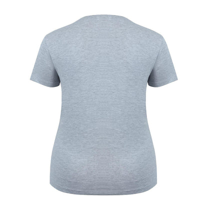 Grey Marl - Back - Lee Cooper Womens-Ladies Diamond Logo T-Shirt