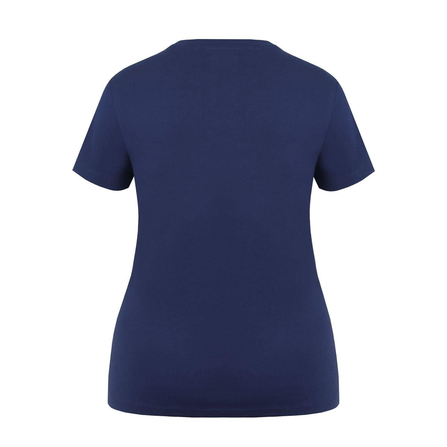 Navy - Back - Lee Cooper Womens-Ladies Diamond Logo T-Shirt