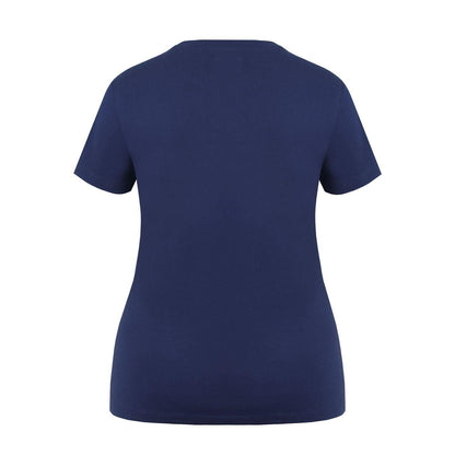 Navy - Back - Lee Cooper Womens-Ladies Diamond Logo T-Shirt
