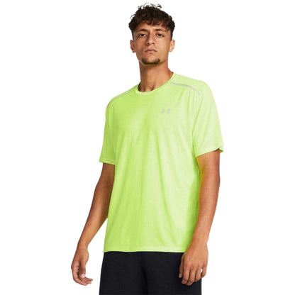 Yellow - Side - Under Armour Mens Tech Reflective T-Shirt