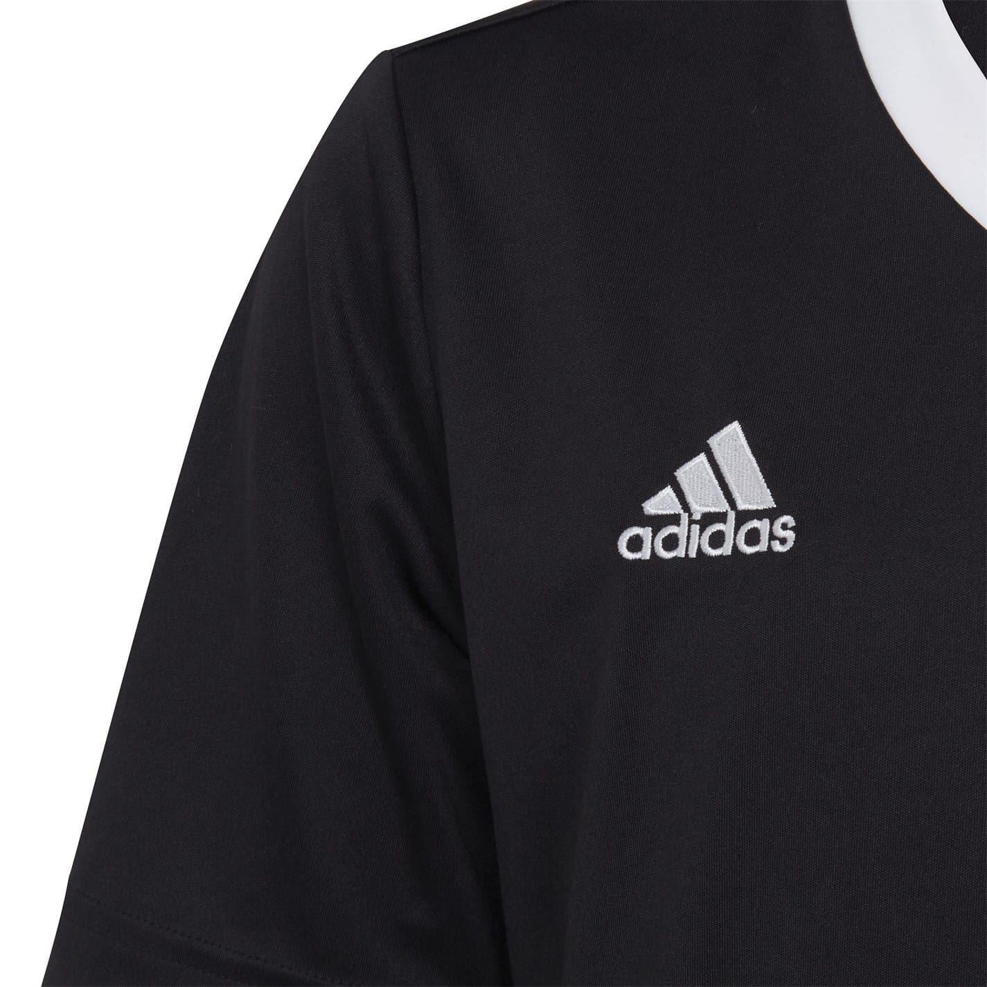 Black - Side - Adidas Childrens-Kids ENT22 Logo T-Shirt
