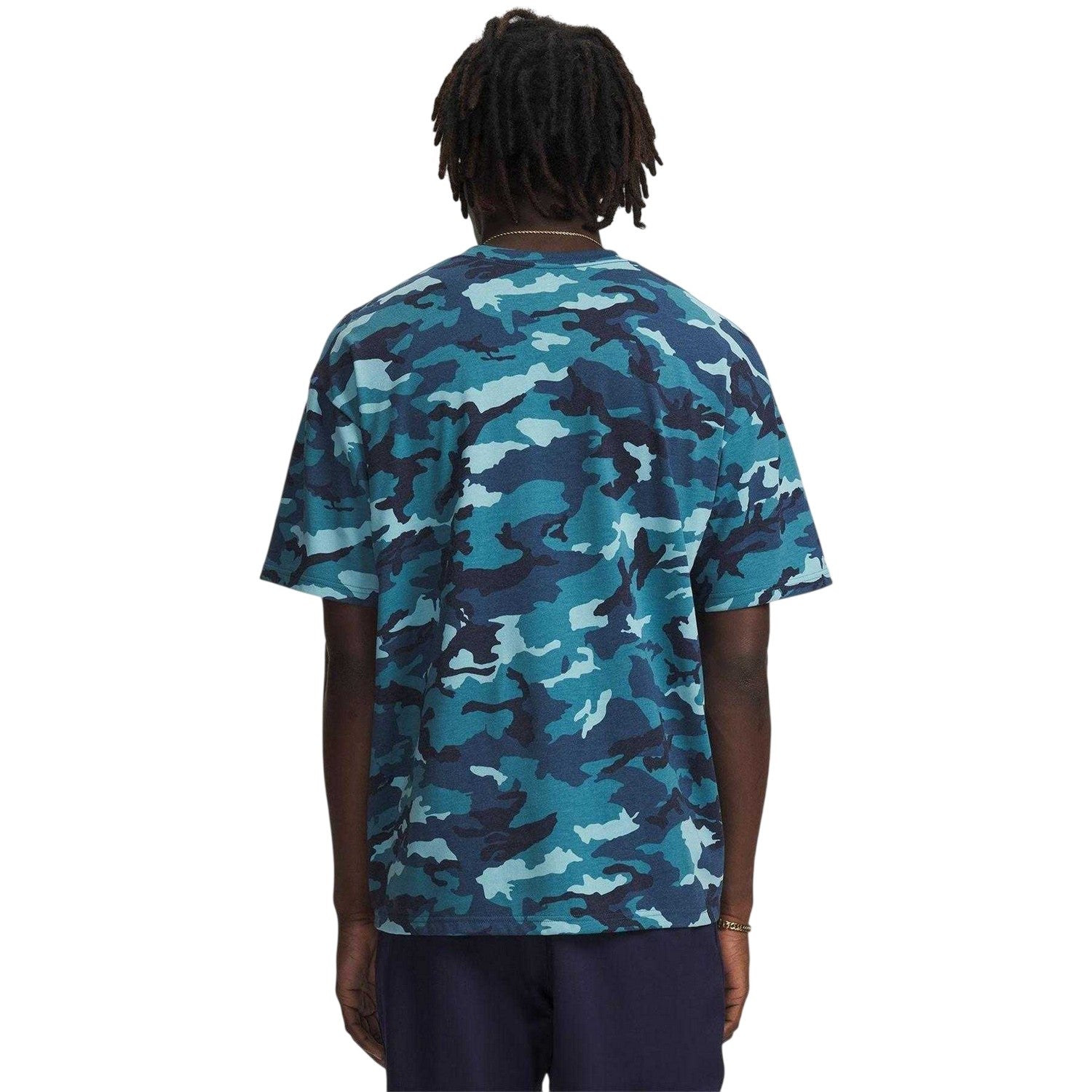 Blue-White - Back - Under Armour Mens Heavyweight T-Shirt