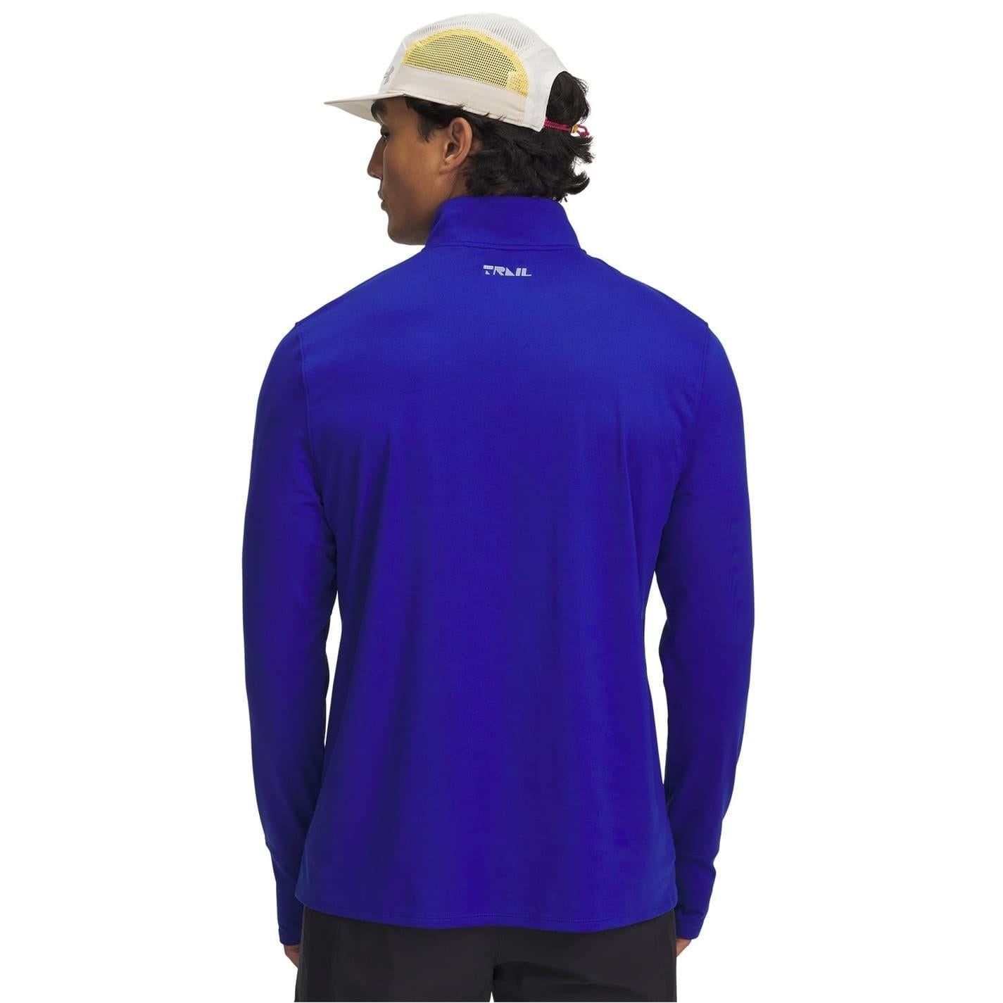 Blue - Back - Under Armour Mens Launch Trail T-Shirt