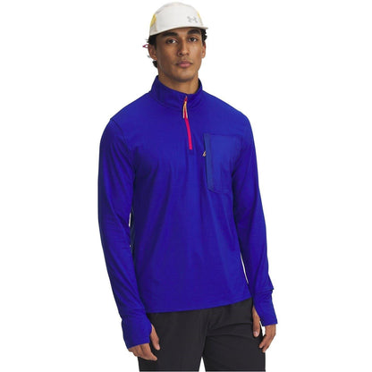 Blue - Front - Under Armour Mens Launch Trail T-Shirt