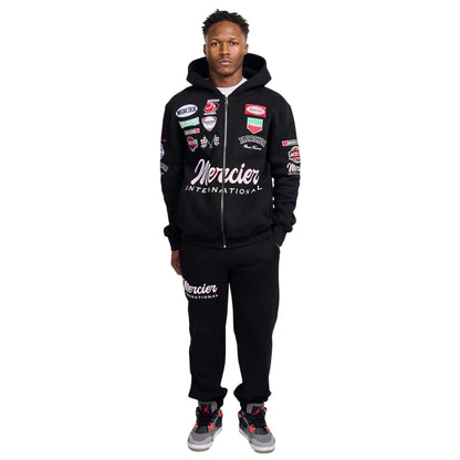 Black - Lifestyle - Mercier Mens International Full Zip Hoodie