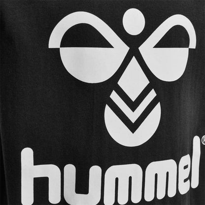 Black - Side - Hummel Childrens-Kids Logo Crew Neck T-Shirt