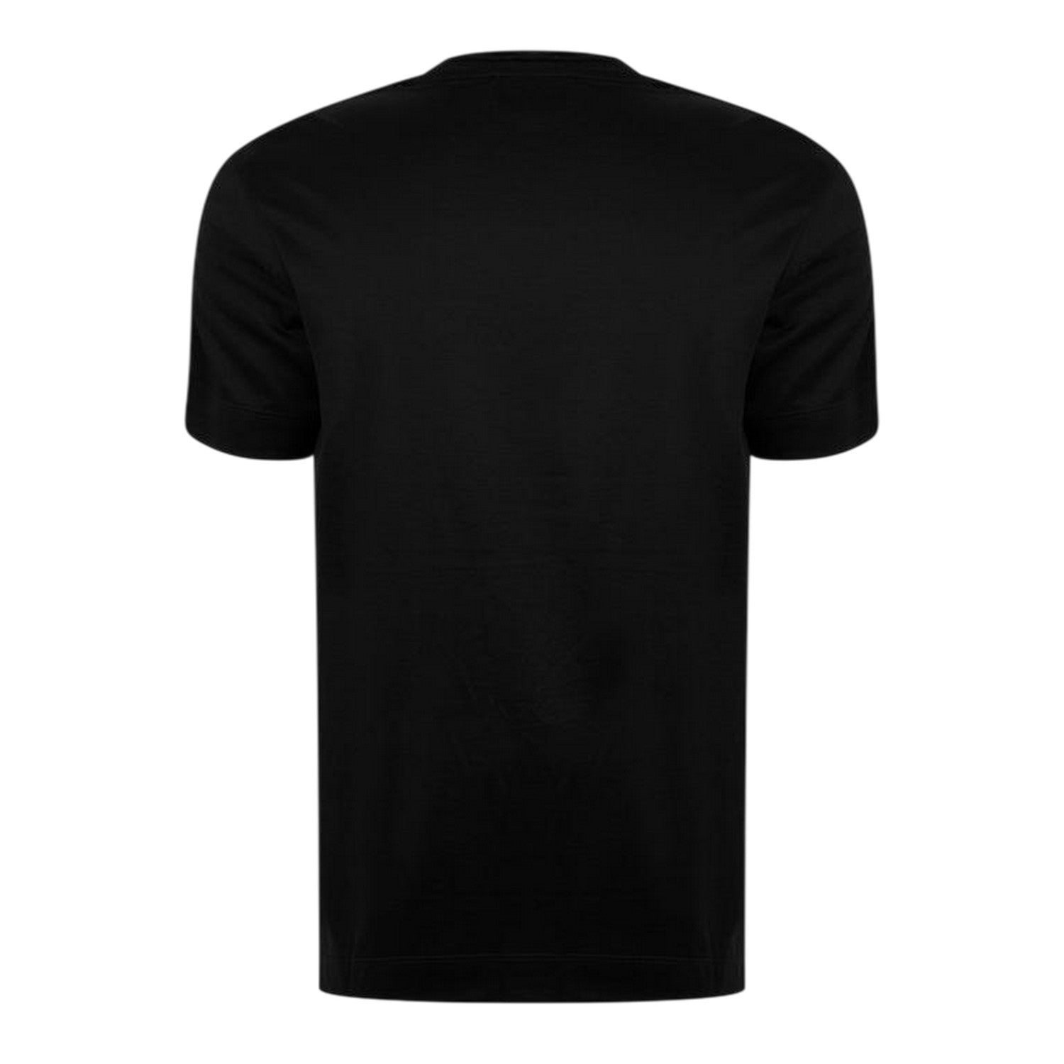 Black - Back - Emporio Armani Mens Tape Logo T-Shirt