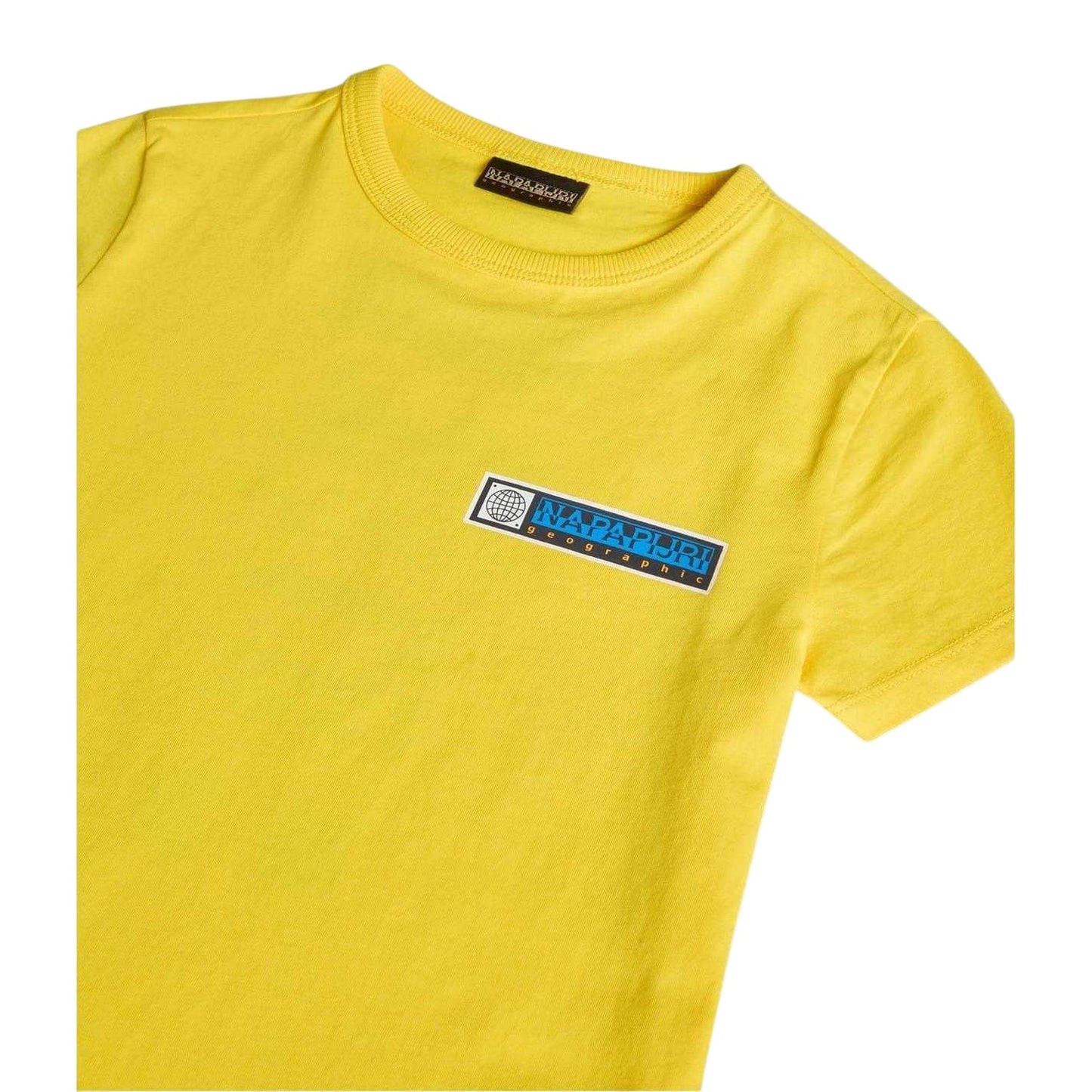 Yellow - Side - Napapijri Childrens-Kids Logo Back Print T-Shirt