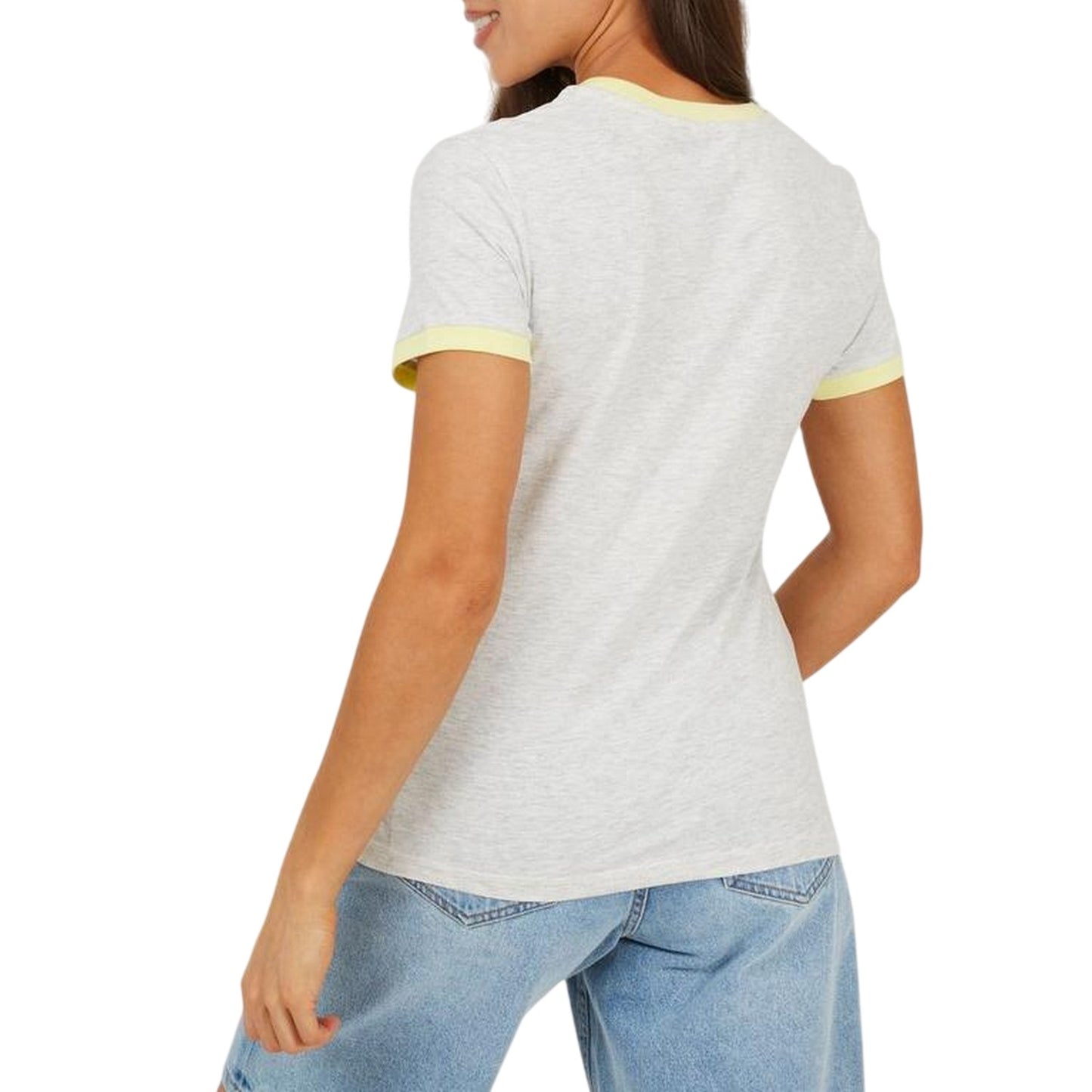 Pale Grey-Lemonade - Back - Brave Soul Womens-Ladies Happy Camper T-Shirt