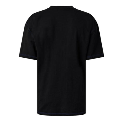Black - Back - Hugo Mens Embroidered Logo Stitched T-Shirt