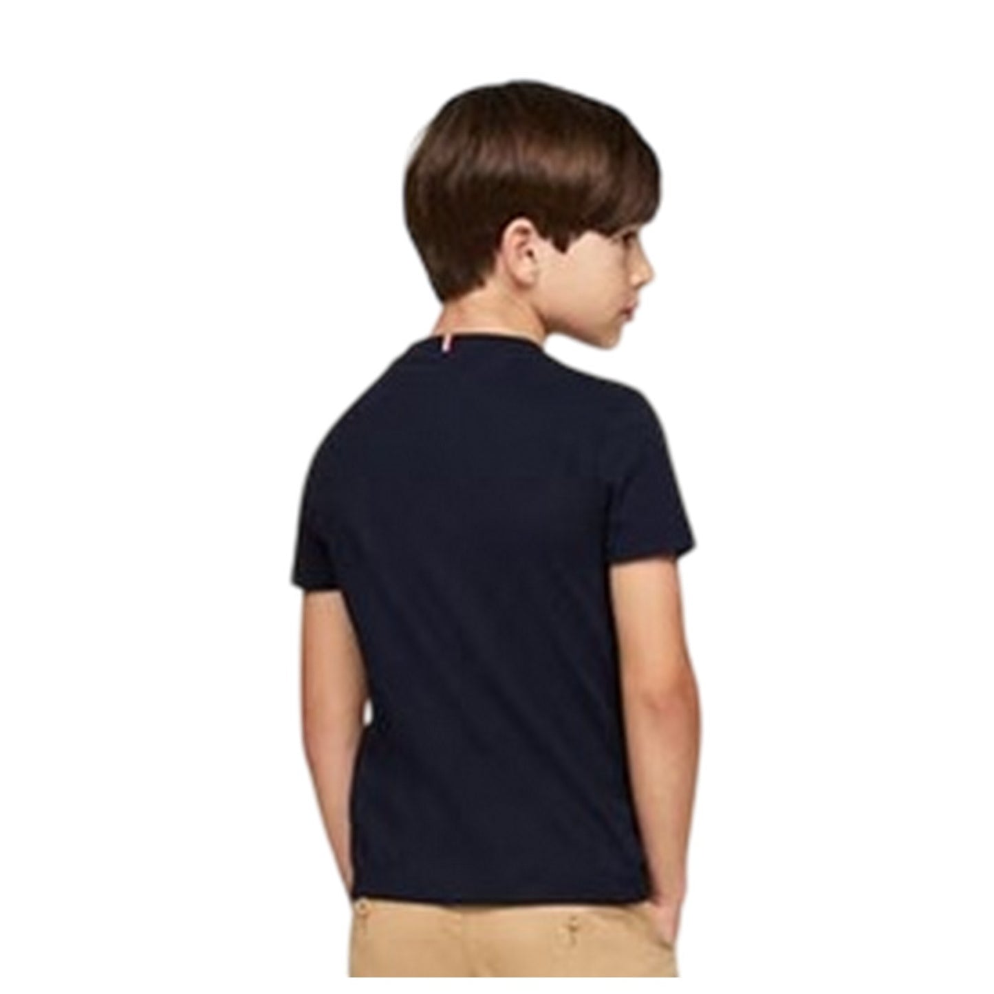 Navy Blue - Back - Tommy Hilfiger Boys Chest Logo T-Shirt