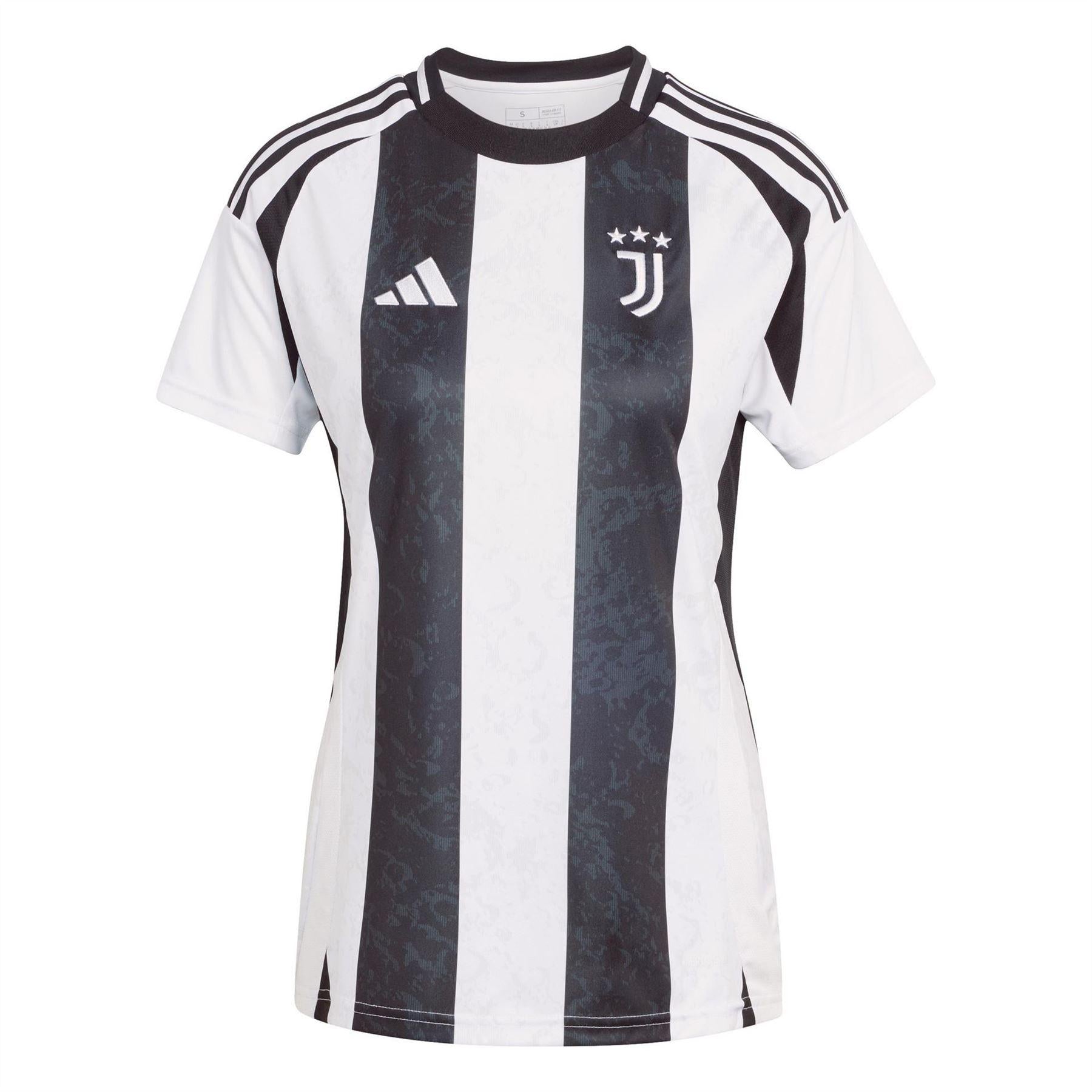 White - Front - Adidas Womens-Ladies Juventus FC Home Jersey