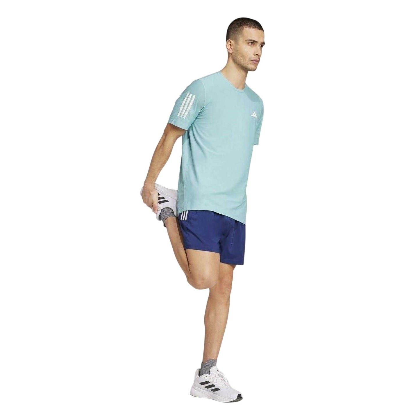 Mint - Side - Adidas Mens The Run T-Shirt
