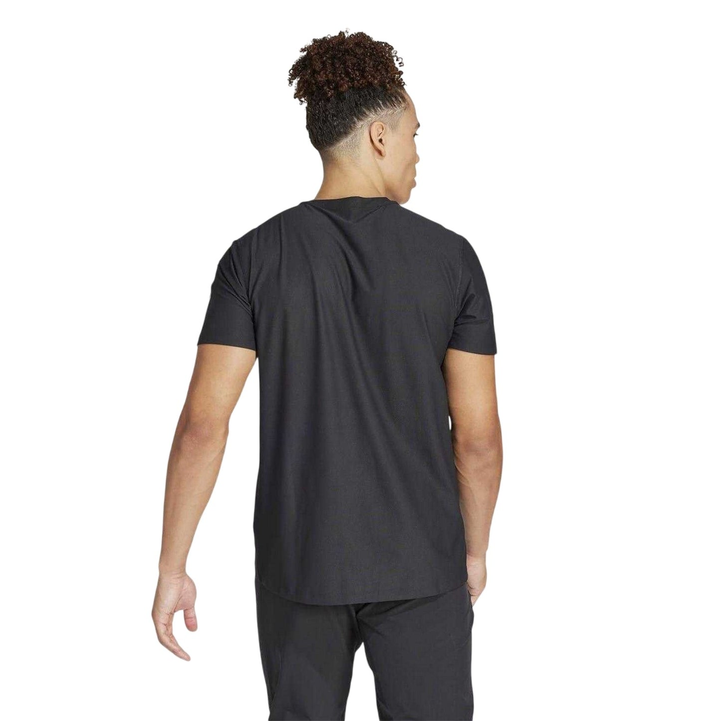 Black - Back - Adidas Mens The Run T-Shirt