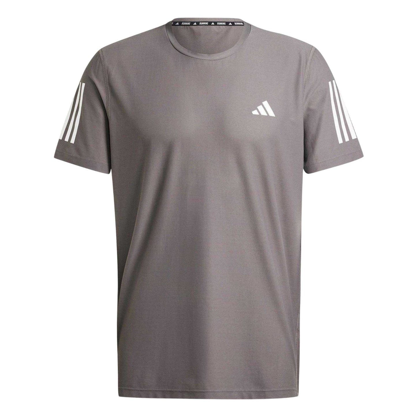 Charcoal - Front - Adidas Mens The Run T-Shirt