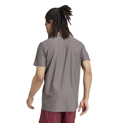 Charcoal - Back - Adidas Mens The Run T-Shirt