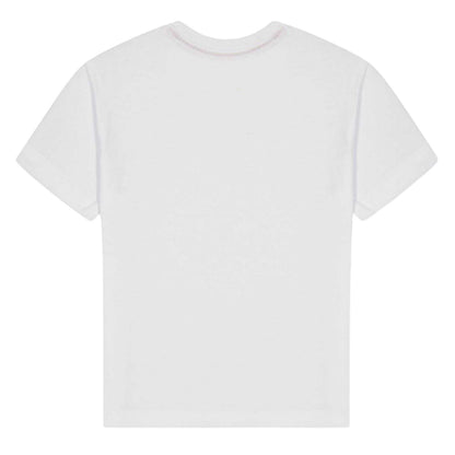 White - Back - Hugo Childrens-Kids Logo Embellished T-Shirt
