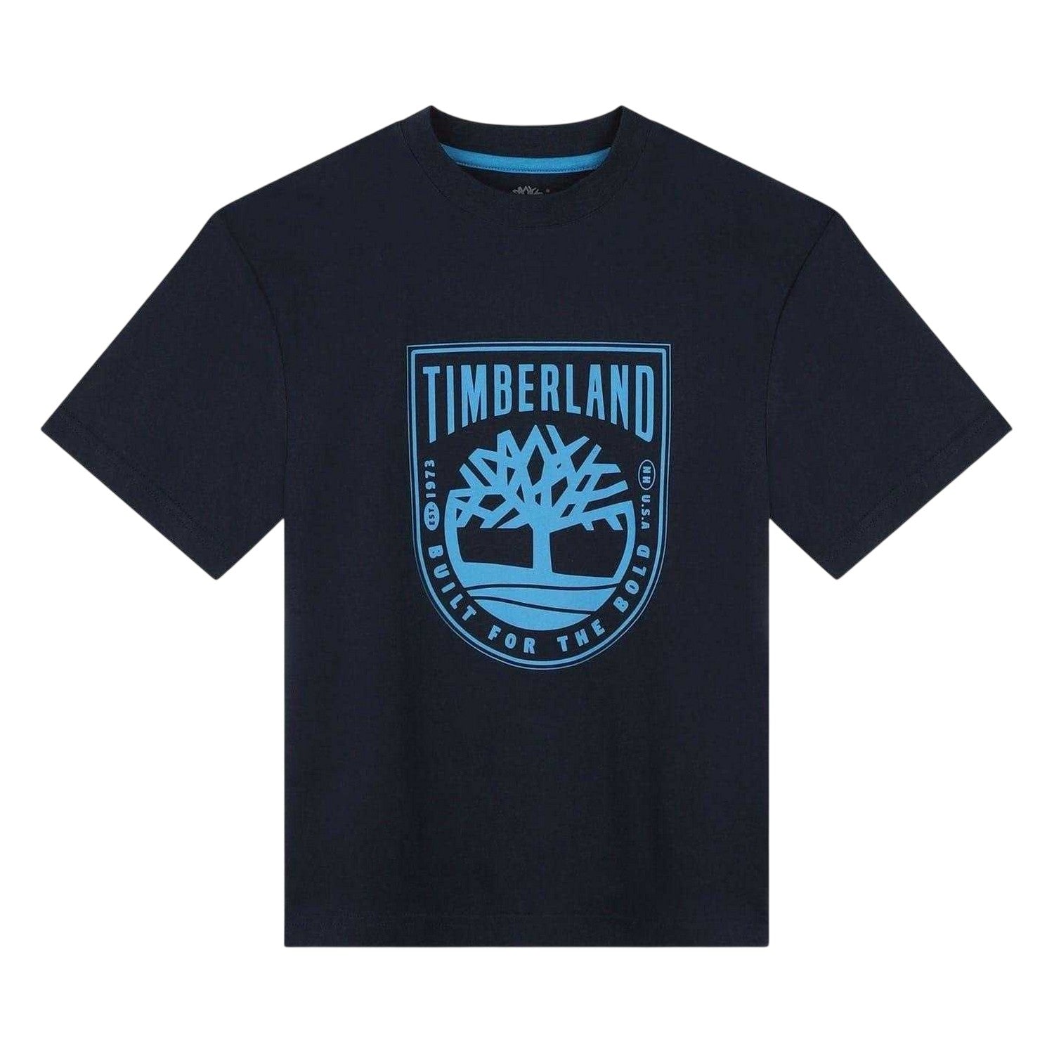 Night - Front - Timberland Childrens-Kids Logo Crew Neck T-Shirt