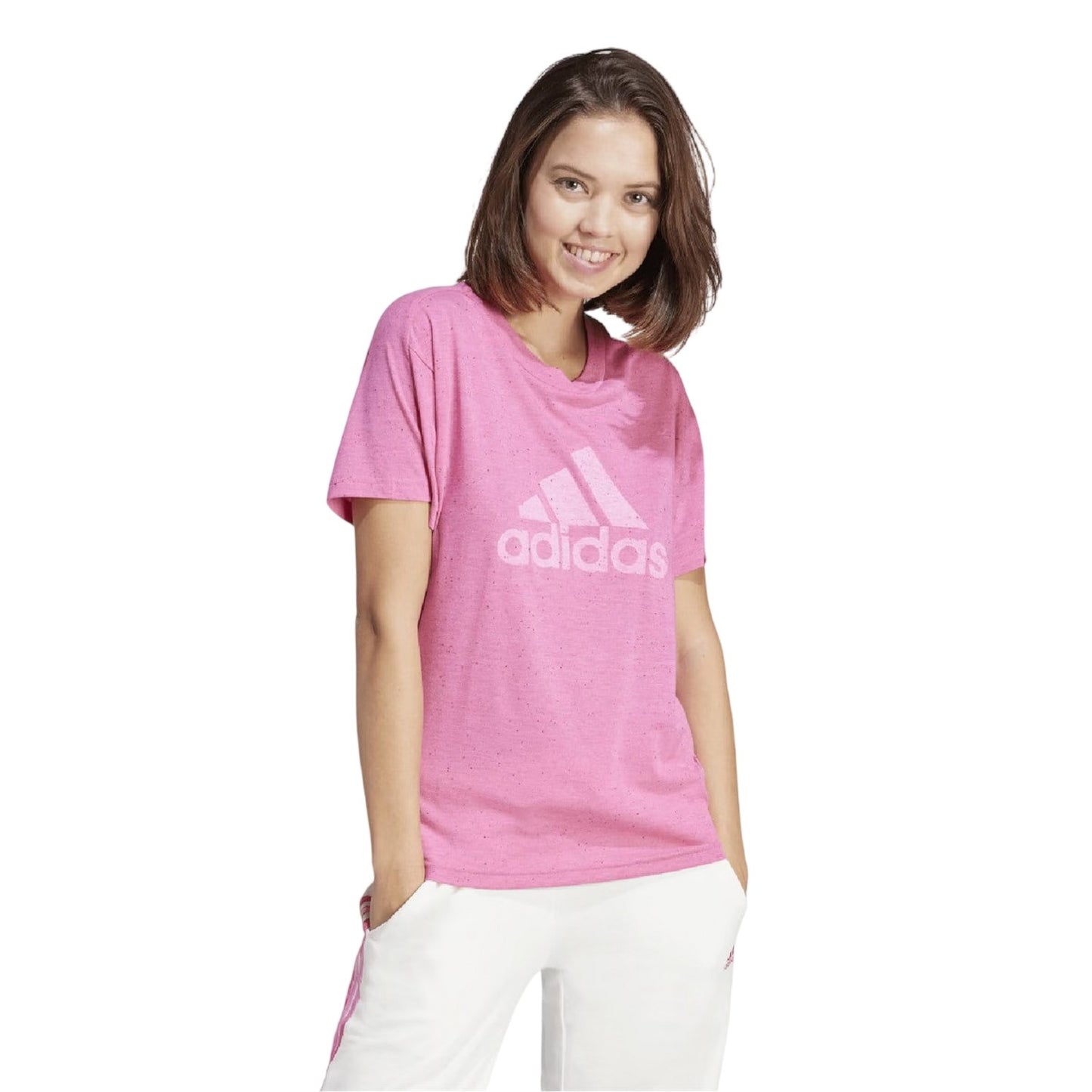Purple - Side - Adidas Womens-Ladies Future Icons Winners 3.0 T-Shirt