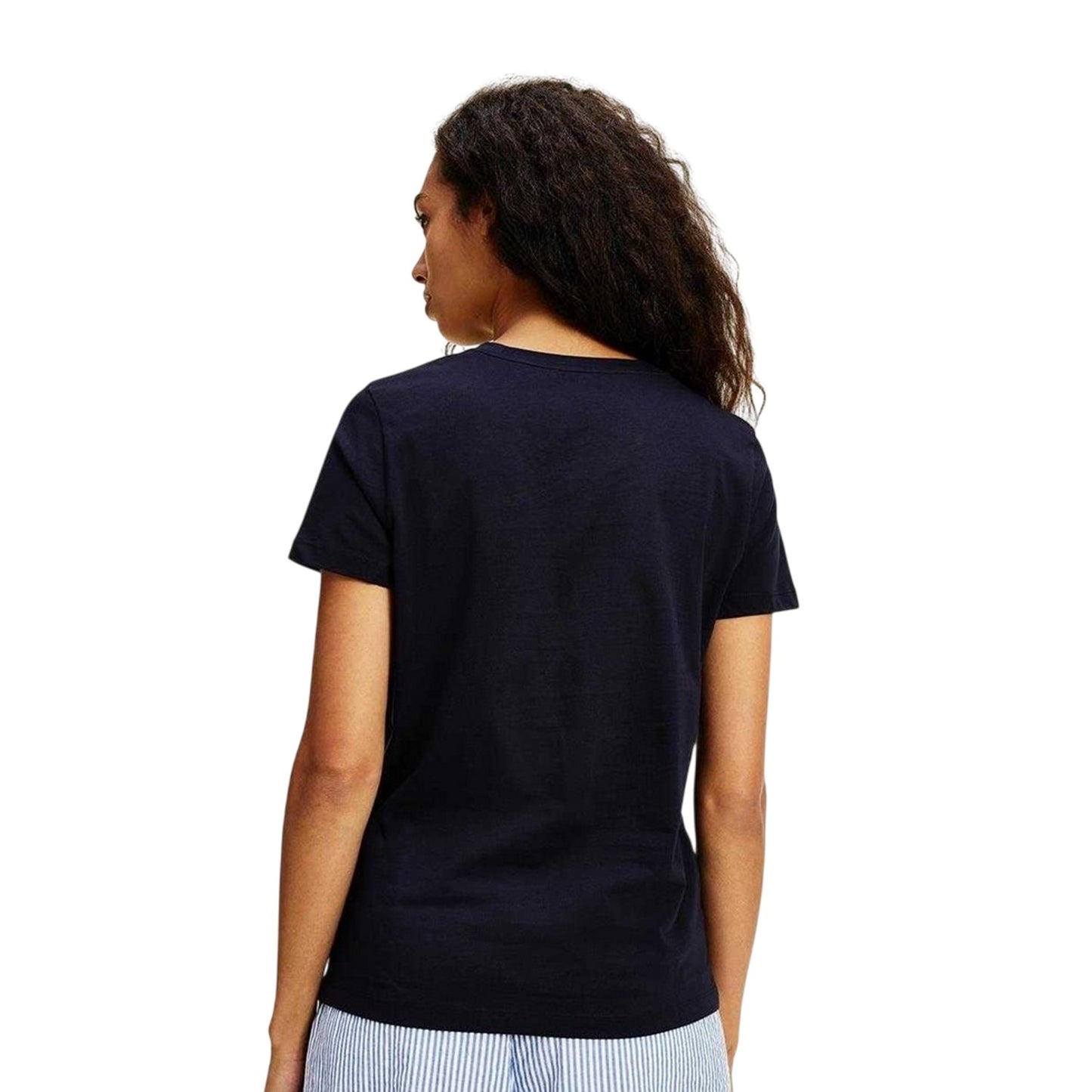 Desert Sky - Back - Tommy Hilfiger Womens-Ladies Essential Logo T-Shirt