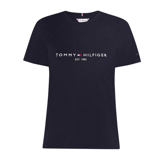 Desert Sky - Front - Tommy Hilfiger Womens-Ladies Essential Logo T-Shirt