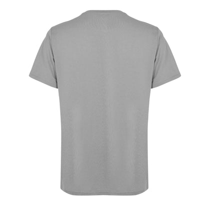 Grey - Back - New Balance Mens Chest Logo Running T-Shirt
