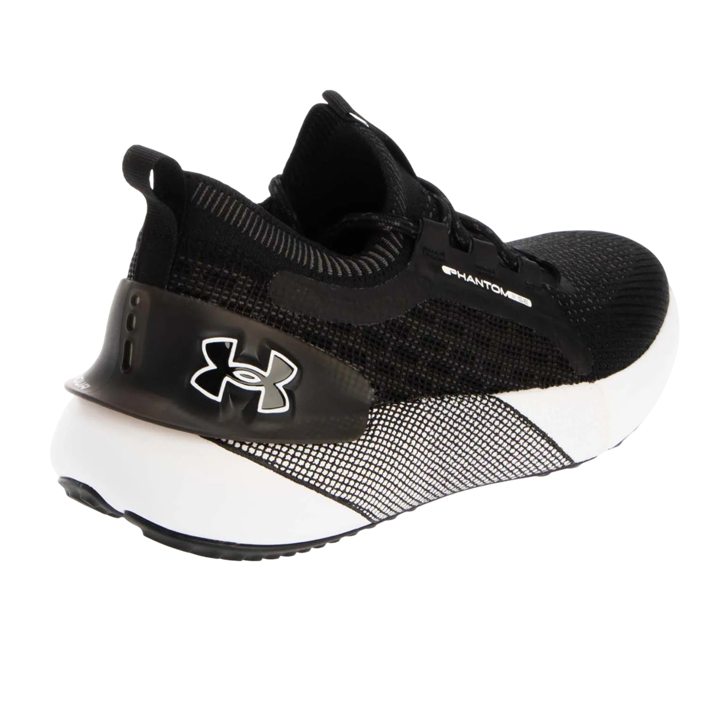 Black-White - Back - Under Armour Mens Hovr Phantom 3 SE Running Shoes
