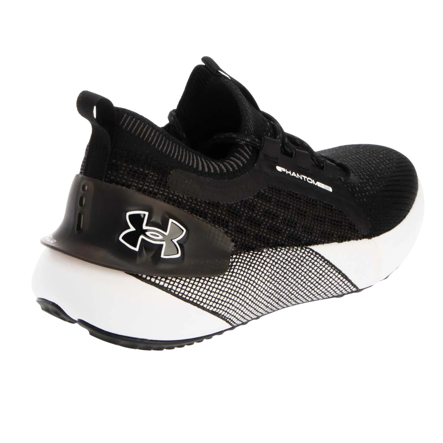 Black-White - Back - Under Armour Mens Hovr Phantom 3 SE Running Shoes