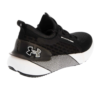 Black-White - Back - Under Armour Mens Hovr Phantom 3 SE Running Shoes