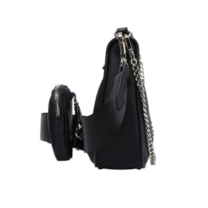 Black - Side - Steve Madden Going Out Crossbody Bag