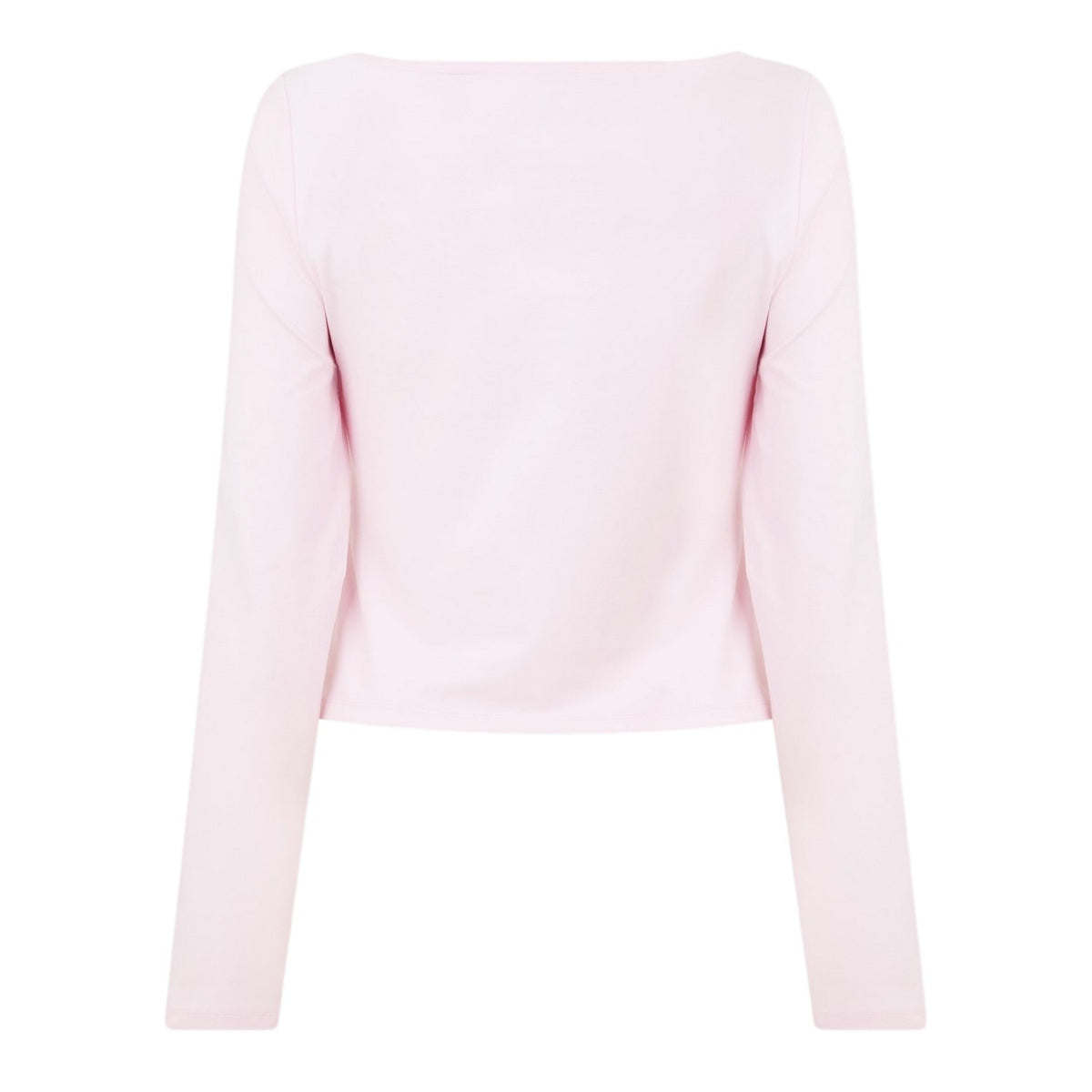 Pastel Pink - Back - Hugo Womens-Ladies Rhinestone Logo Long-Sleeved T-Shirt