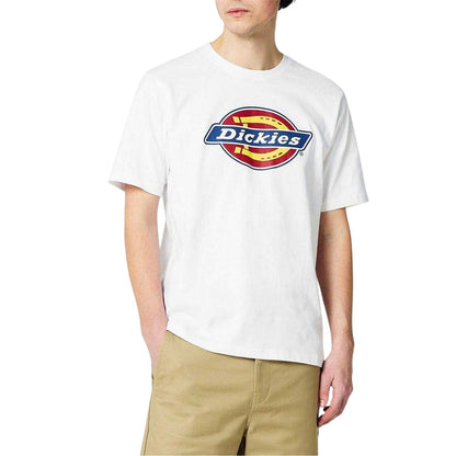 White - Side - Dickies Mens Icon Cotton T-Shirt