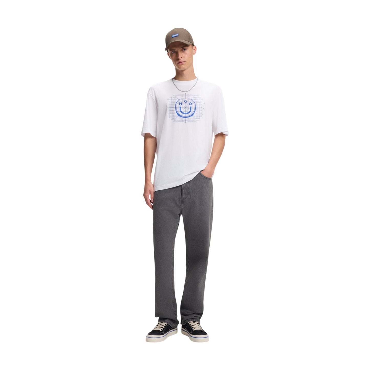 White - Side - Hugo Mens Namerix T-Shirt