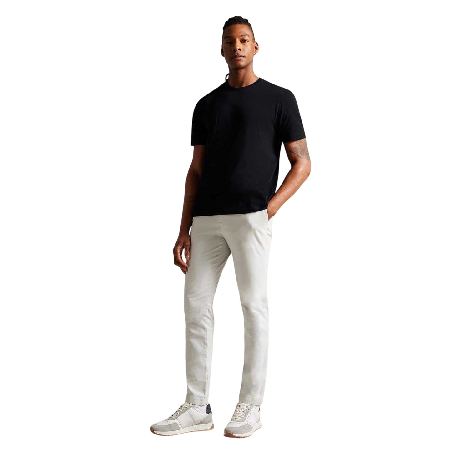 Black - Side - Ted Baker Mens Tywinn Plain T-Shirt