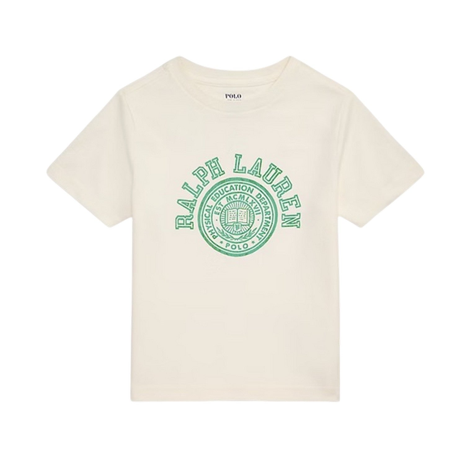 White - Front - Ralph Lauren Childrens-Kids Lettering T-Shirt