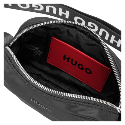 Black - Lifestyle - Hugo Bel Logo Nylon Festival Crossbody Bag
