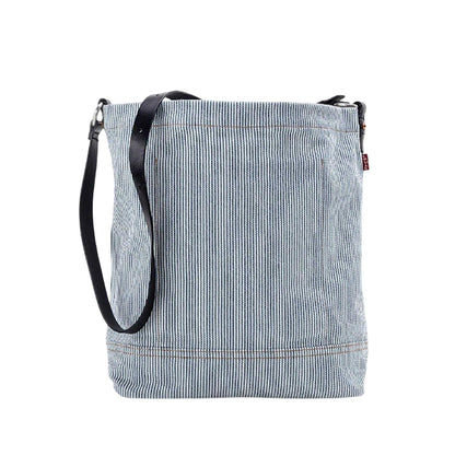 Grey Stripe - Back - Levis Heritage Vertical Stripe Bucket Bag