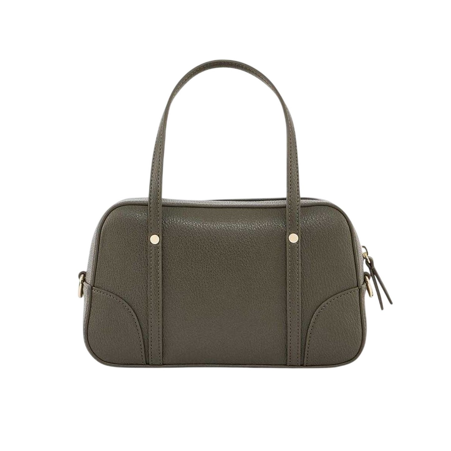 Dark Khaki - Back - Armani Exchange Womens-Ladies Metal Logo Crossbody Bag