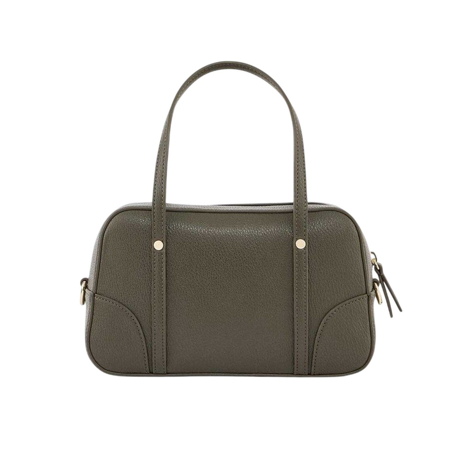 Dark Khaki - Back - Armani Exchange Womens-Ladies Metal Logo Crossbody Bag