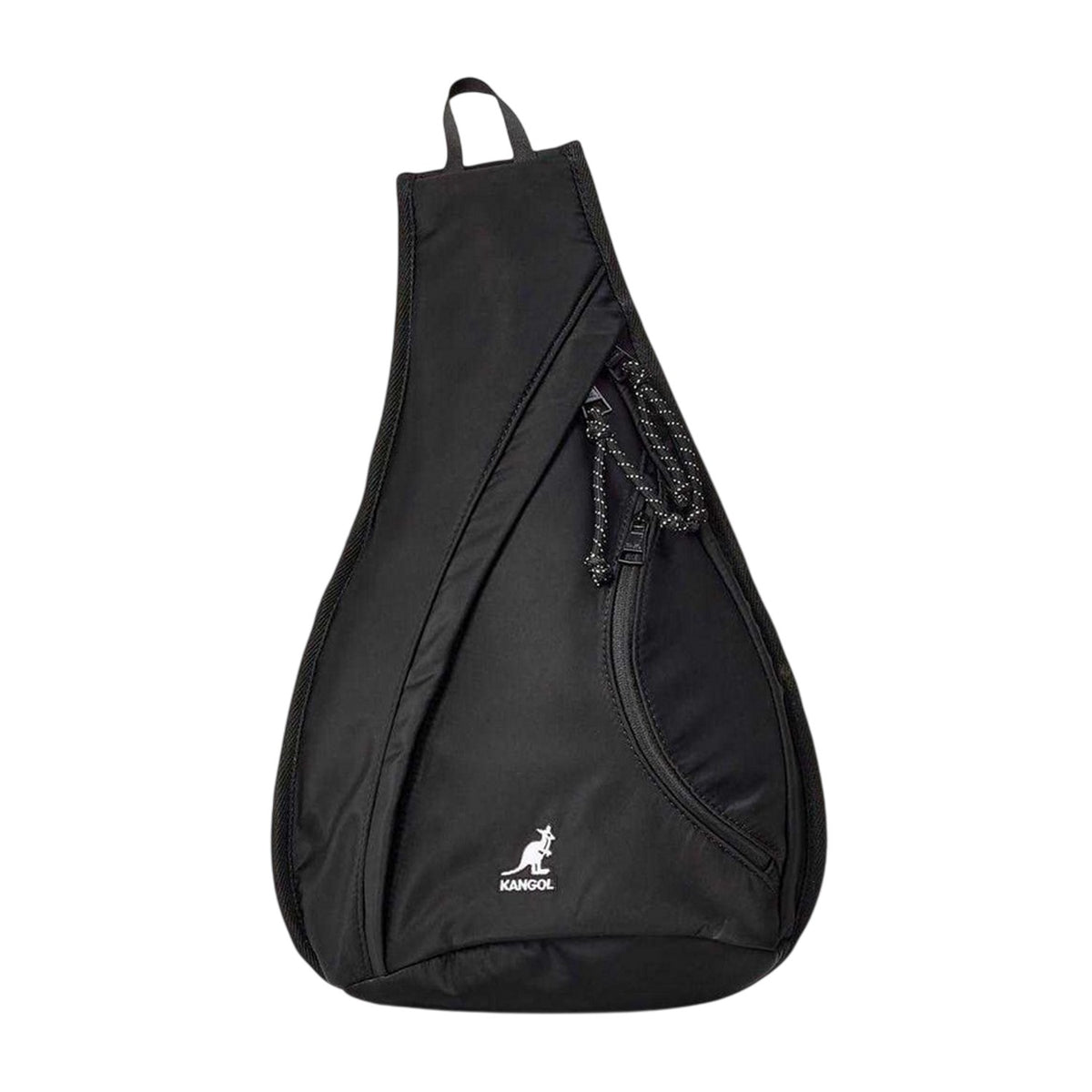 Black Print - Front - Kangol Logo Sling Backpack