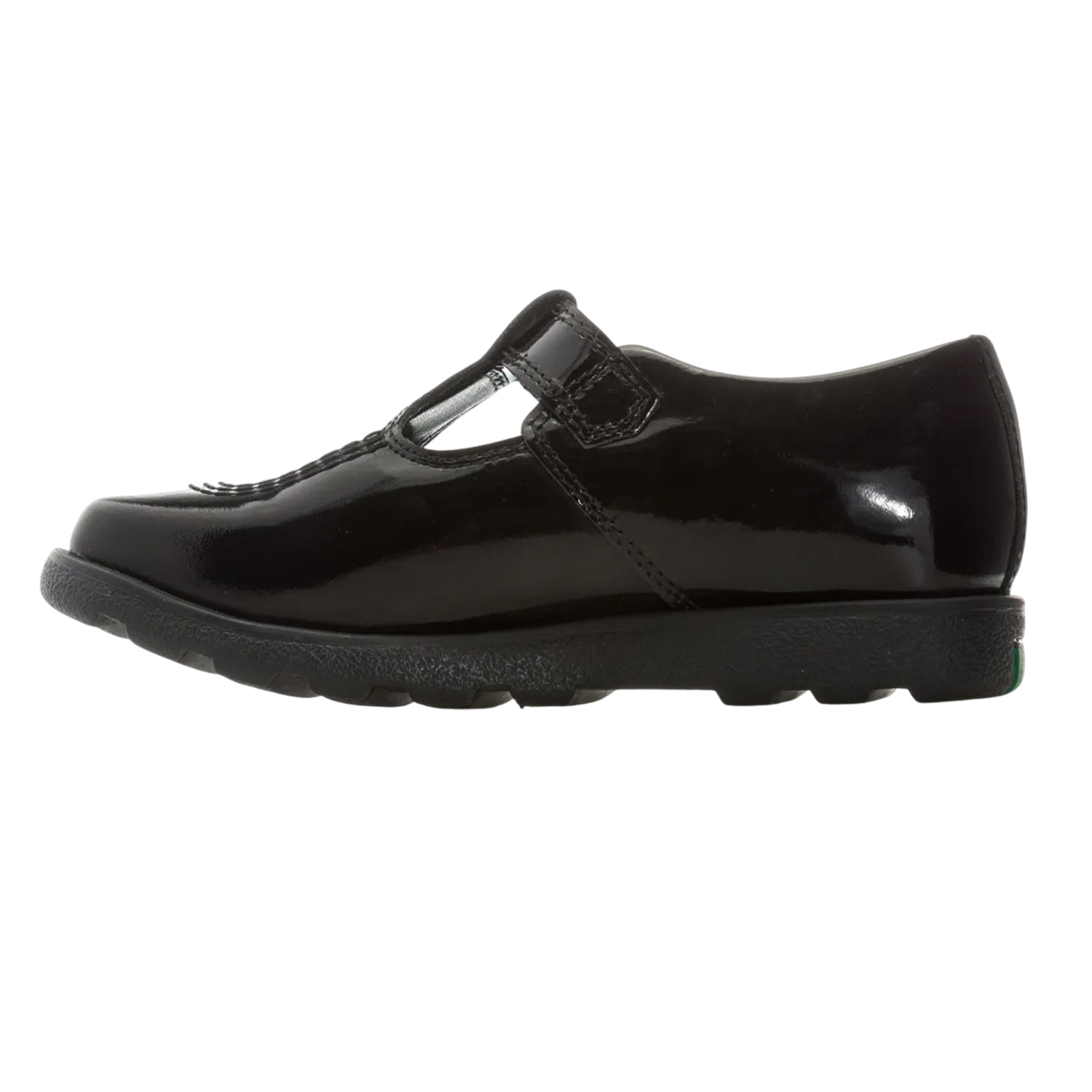 Black - Lifestyle - Kickers Girls Fragma Patent Leather T-Bar Shoes
