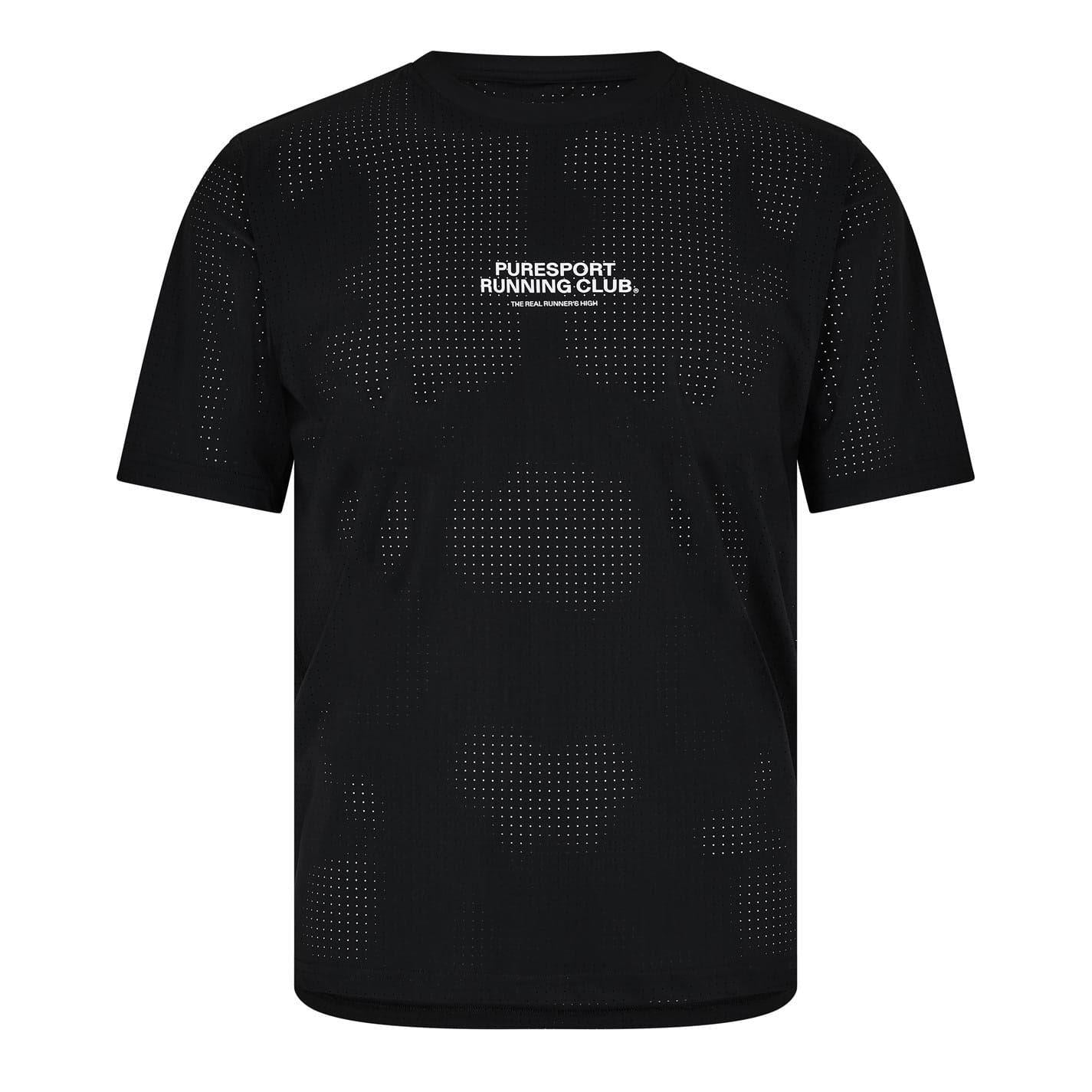 Black - Front - Performance Mens Running Club Performance T-Shirt