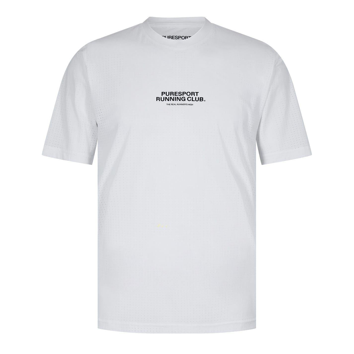 White - Front - Performance Mens Running Club Performance T-Shirt