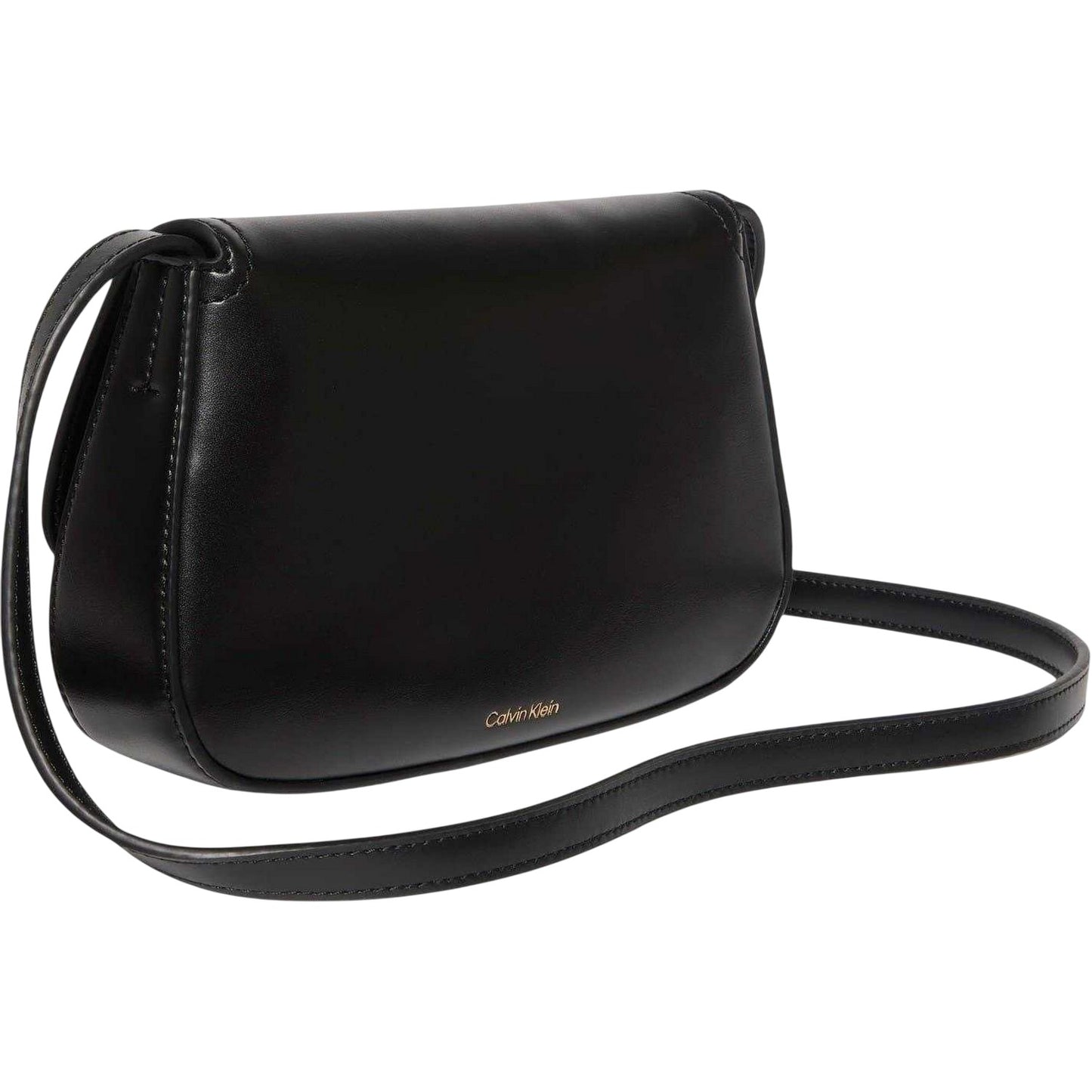 Black - Back - Calvin Klein Logo Saddle Bag