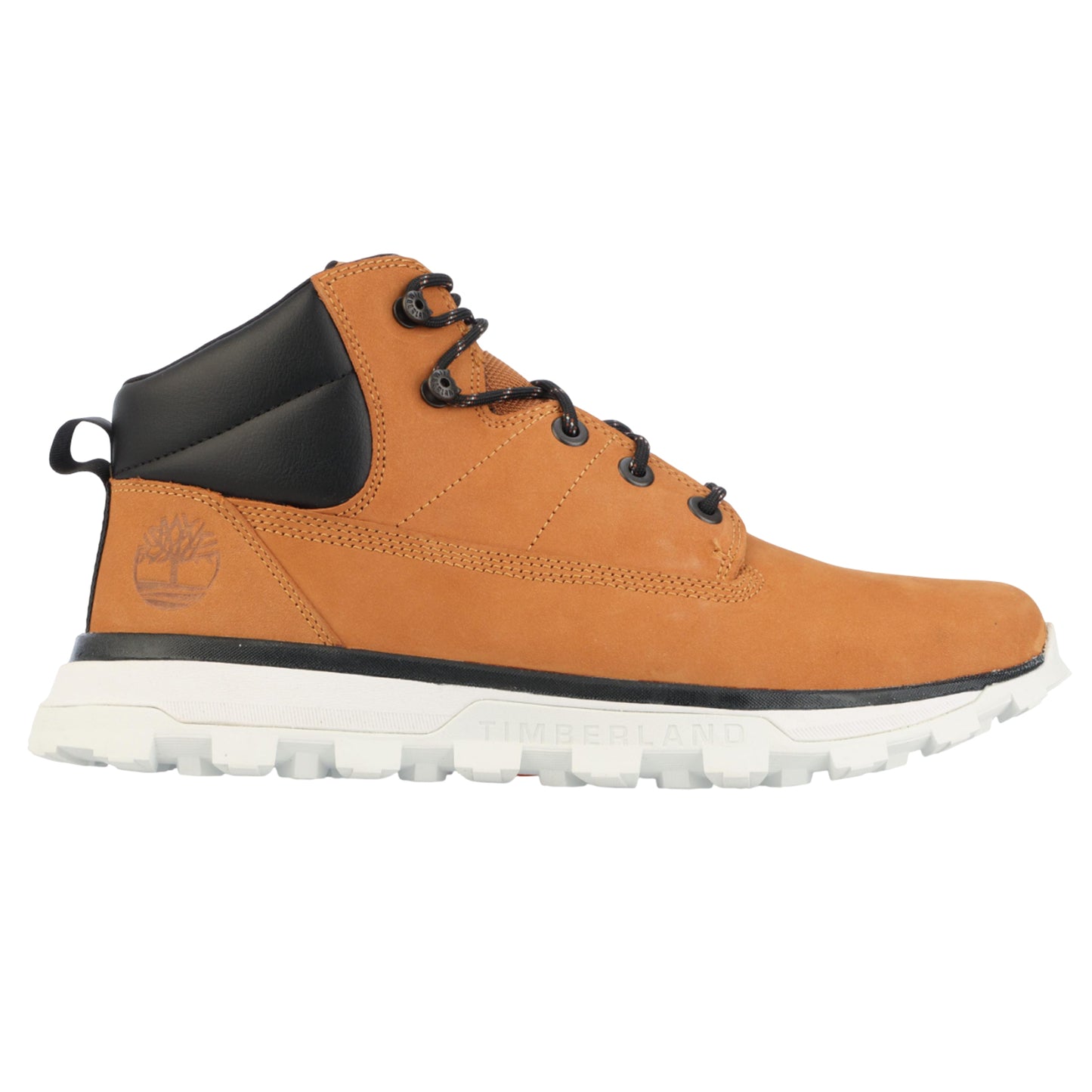 Wheat - Side - Timberland Mens Treeline Nubuck Mid Cut Boots
