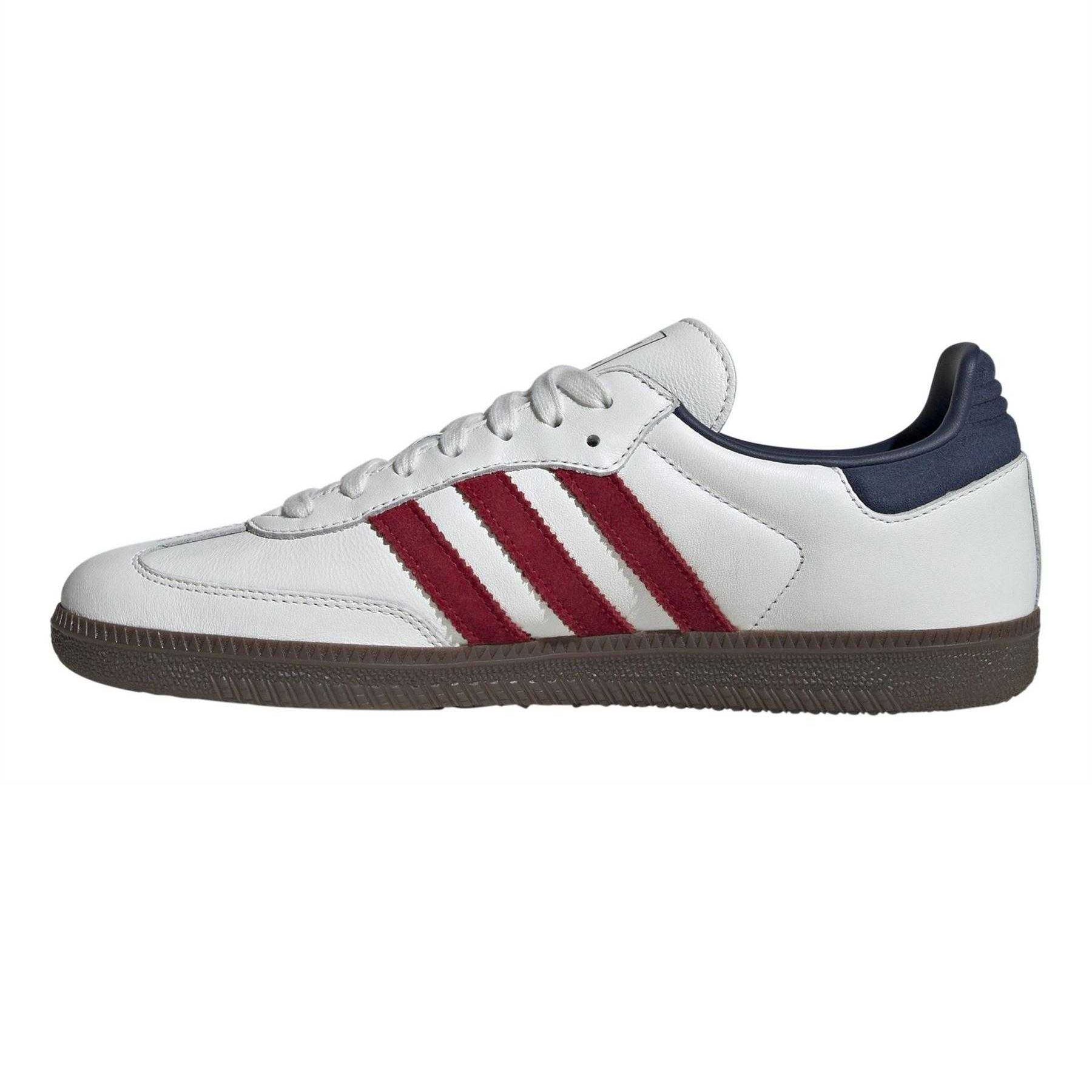 White - Side - Adidas Womens-Ladies Samba OG Leather Trainers