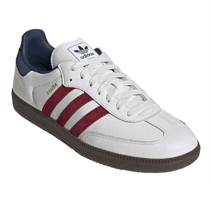White - Pack Shot - Adidas Womens-Ladies Samba OG Leather Trainers