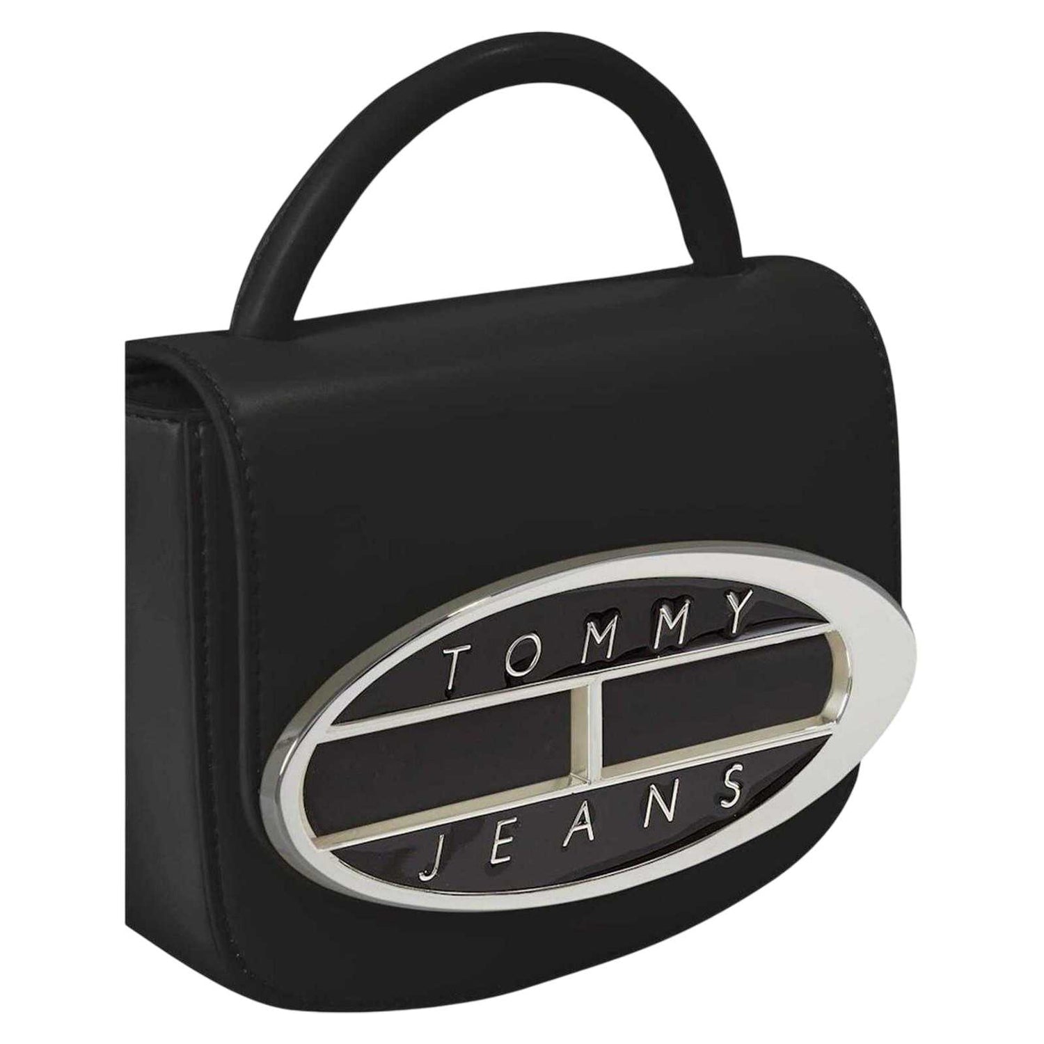 Black - Lifestyle - Tommy Jeans Oval Logo 0.75L Crossbody Bag